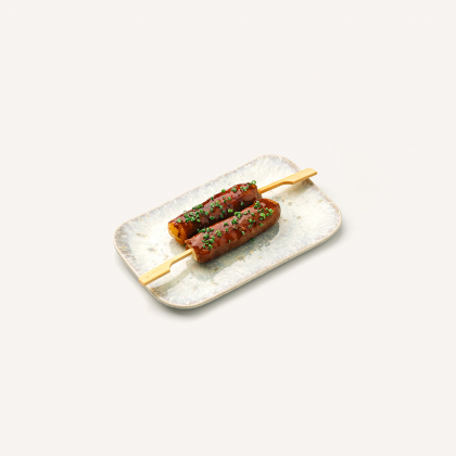 Rindfleisch-Yakitori mit Käse